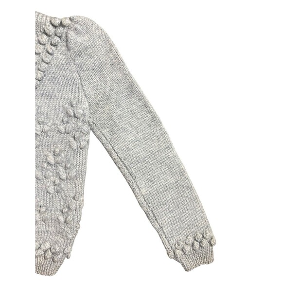 Gray Knitted Button Up Bobble Cardigan - Picture 3 of 10
